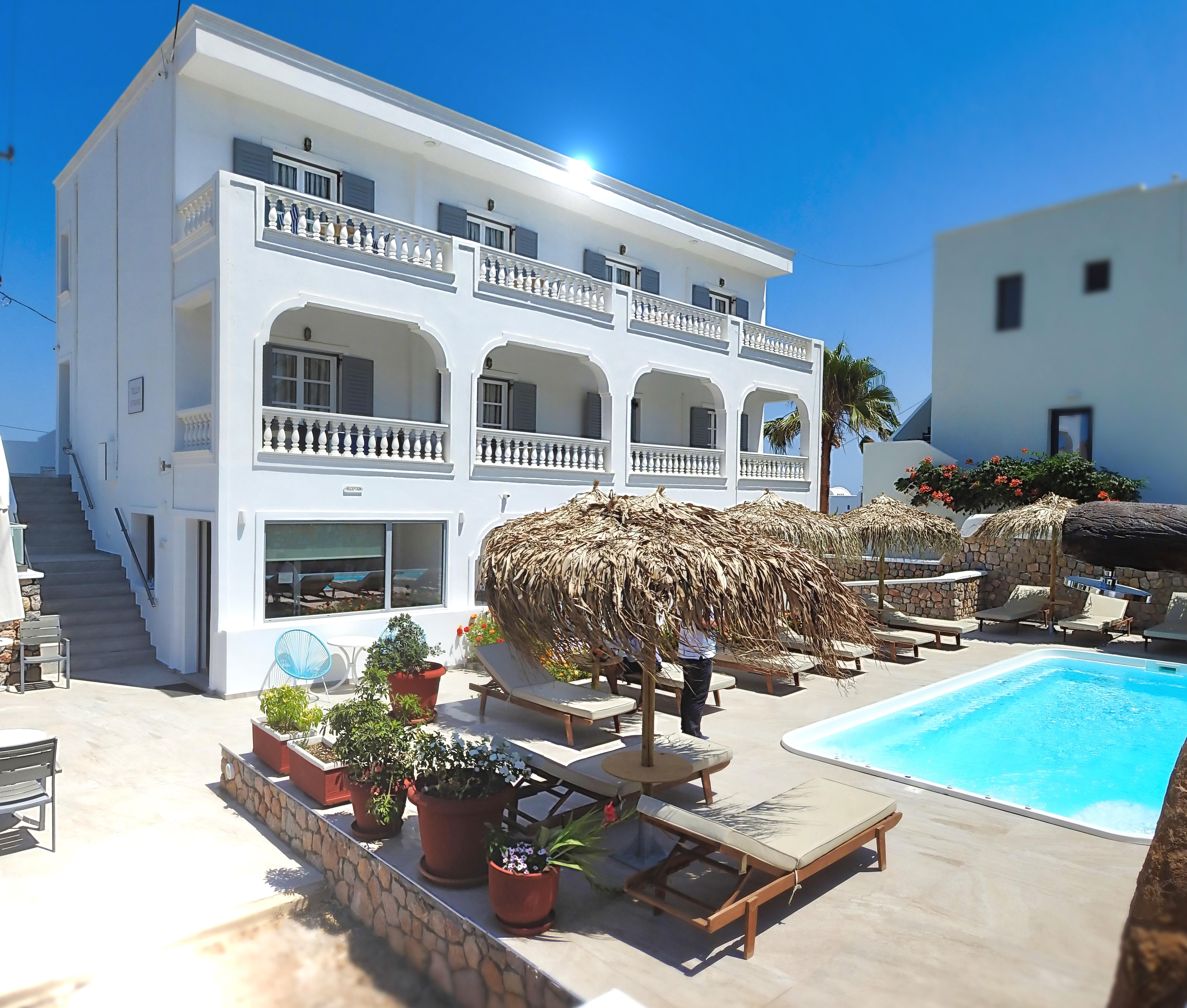 Avraki Hotel Kamári Exterior foto