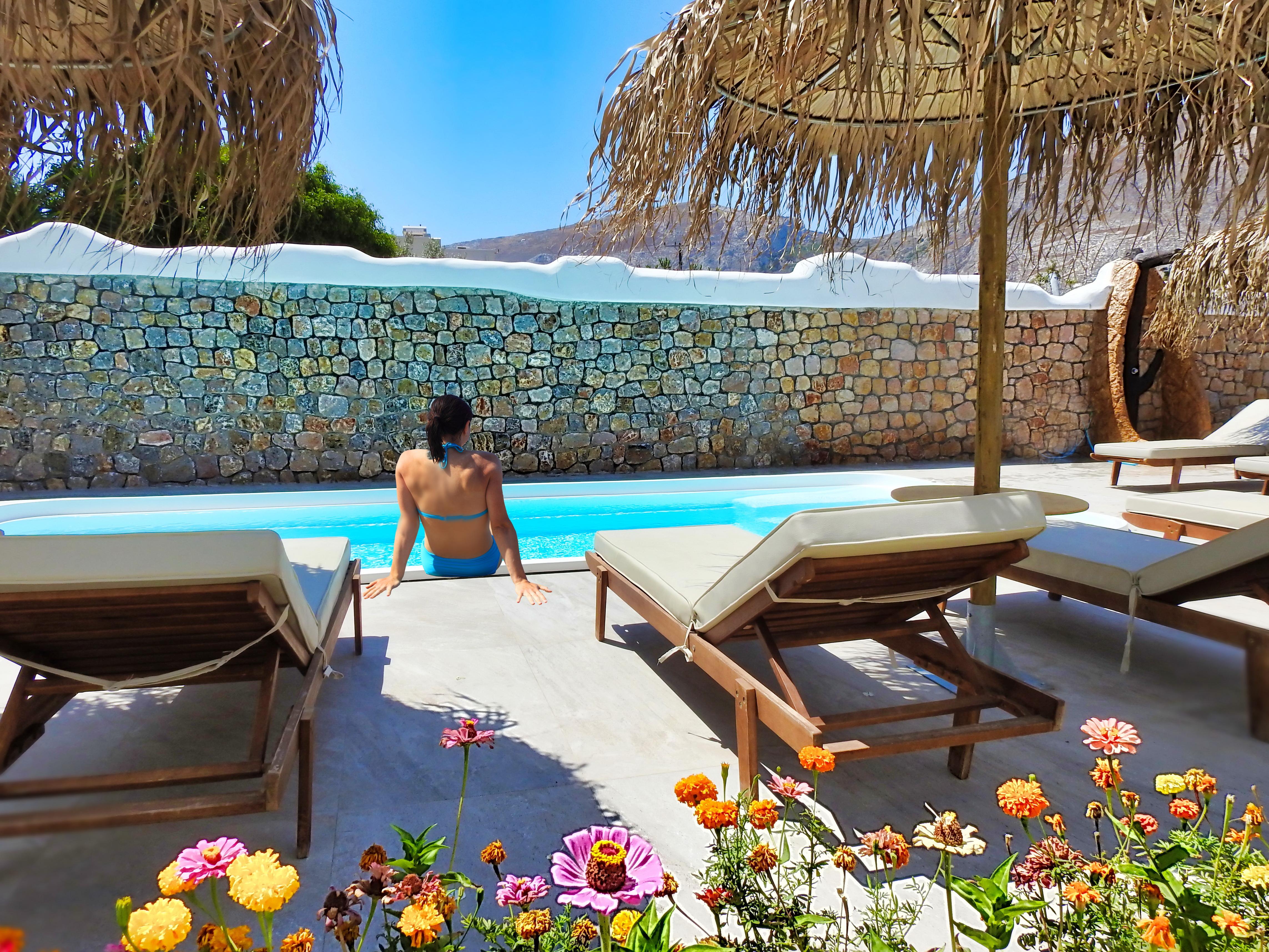 Avraki Hotel Kamári Exterior foto